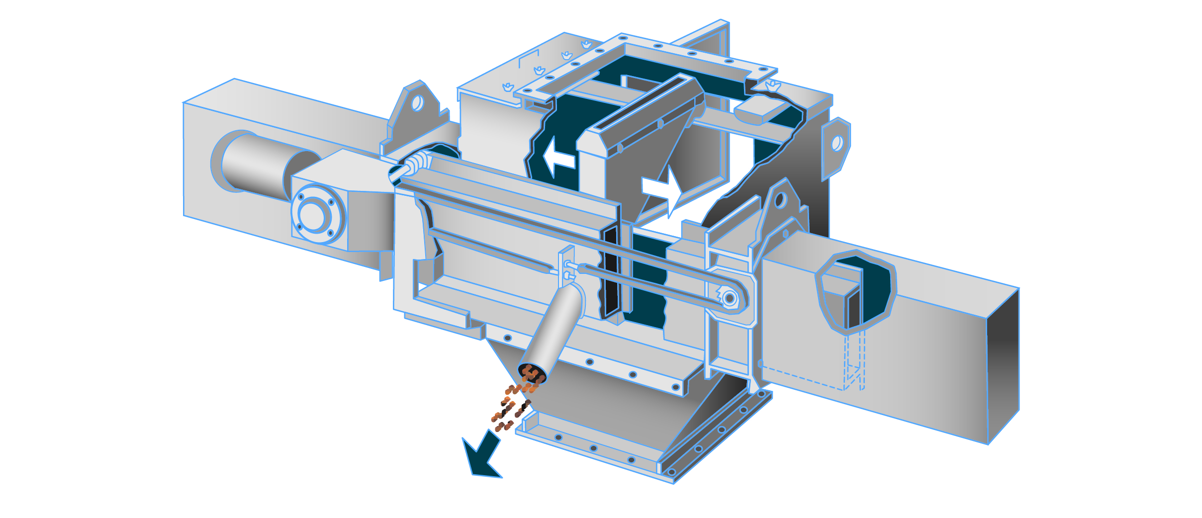 GCE Cross-cut gravity sampler