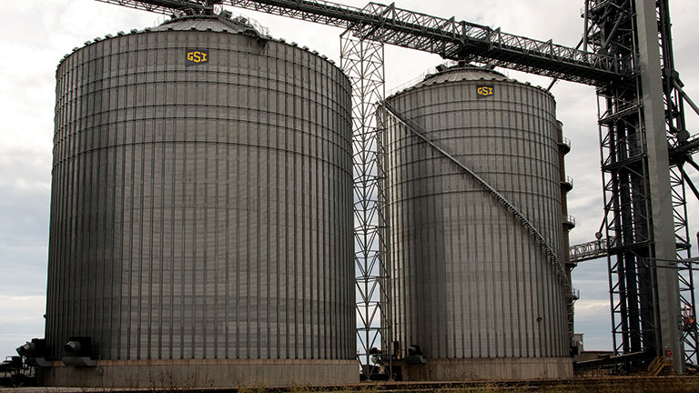 EVO 2X Grain Bin on Commercial Grain Elevator Site