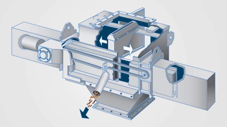 GCE Cross-cut gravity sampler